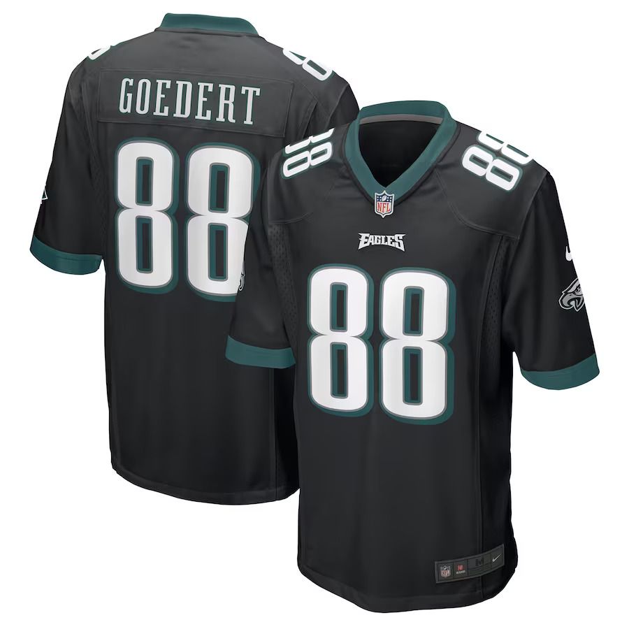 Men Philadelphia Eagles 88 Dallas Goedert Nike Black Game NFL Jersey